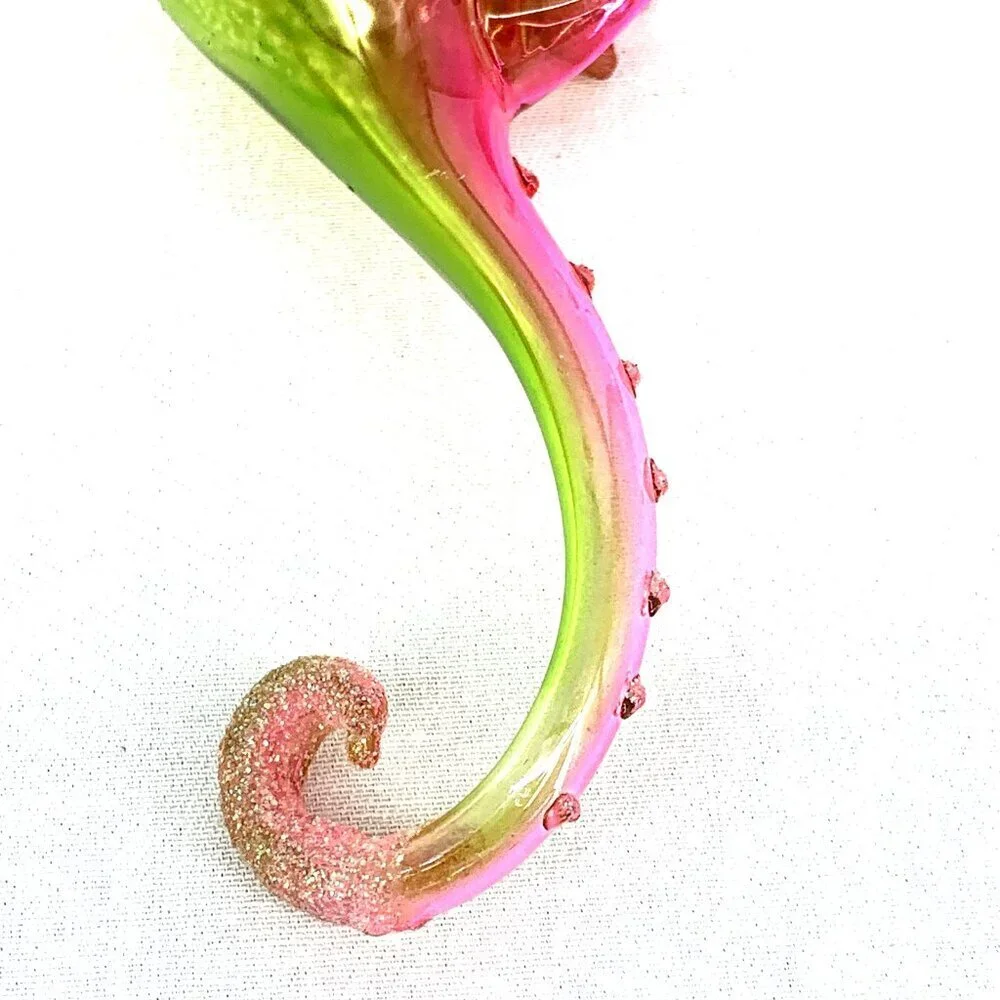 Seahorse Christmas Ornament Hand Blown 6